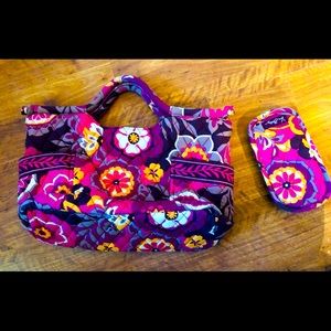 Vera Bradley pink floral handbag